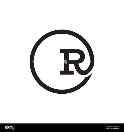 serif letter R circle design vector Stock Vector Image & Art - Alamy