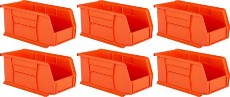 Hudson Exchange 11" x 5-1/2" x 5" (6 Pack) Plastic Stackable Storage ...