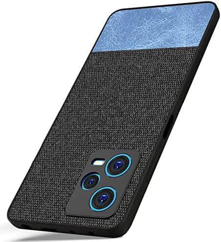 Kapa Soft Fabric & Leather Hybrid for Redmi Note 12 Pro Back Cover ...