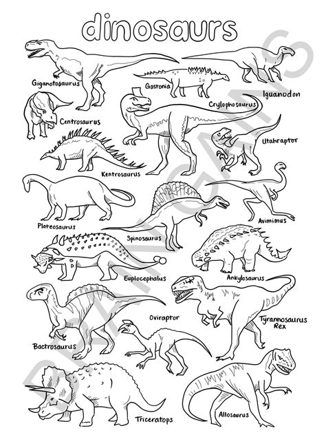 Printable Dinosaurs Pdf