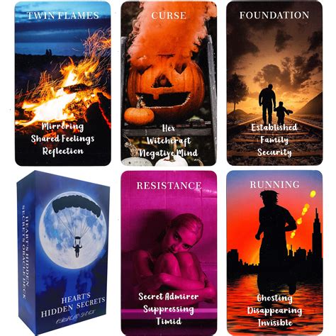 Buy Twin Flame Love Oracle Cards, Hearts Hidden Secrets Oracle Deck, 78 ...