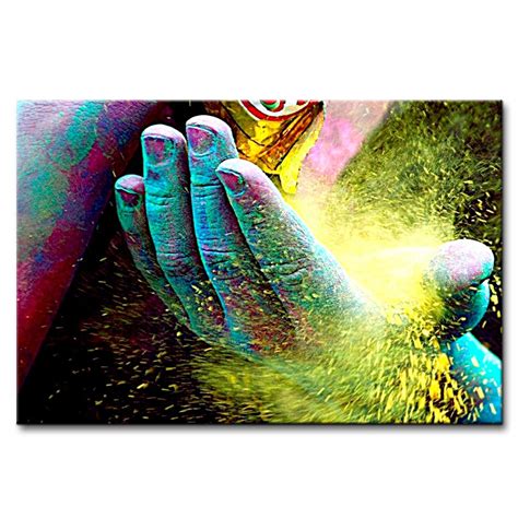 Pintura 'Helping Hand' Canvas Painting (Wood, 45.72 cm x 2.54 cm x 30. ...