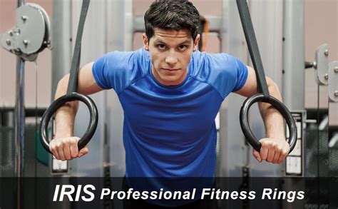 IRIS Fitness Gymnastic Rings,Olympic Gym Rings with Heavy Duty 1.5" x ...