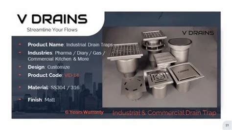 SS Drain - Round Square Corner Balcony Drain, Size: 75 mm Outlet ...