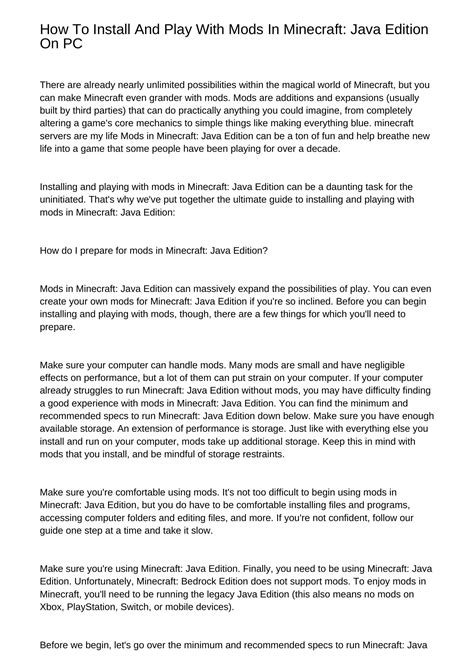 How to Download Minecraft Mods Java Edition 的图像结果