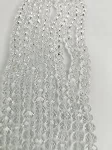 PRIYA BEADS Crystal White Transparent Crystal Glass 6mm Beads | 16 ...