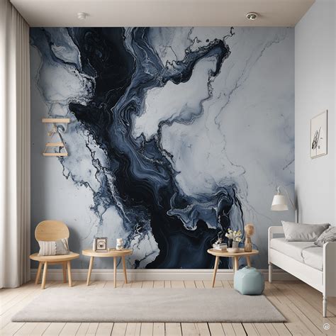 Ink Spill Marble Wallpaper – Genie Art