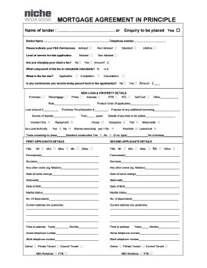 Mortgage Agreement in Principle - Fill Out, Sign & Share Online | pdfFiller