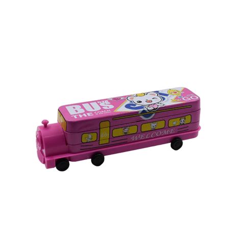 Double Decker Magic Bus Compass 2 Layer Metal Bus Compass Pencil Case ...