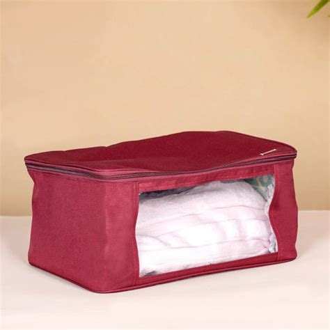 Clothes Storage Organiser Bag Set Of 2 Red Online - Premium Clothes ...