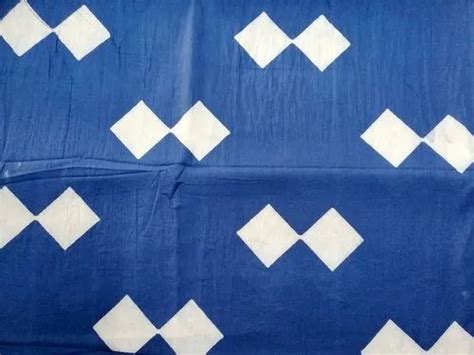 Hand Block Printed Cotton Fabric - Indigo Blue Tie Dye handmade Block ...