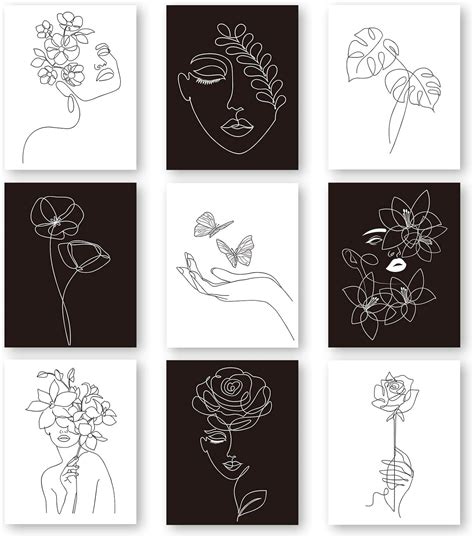 Outus 9 Sets Aesthetic Wall Art Abstract Minimalist India | Ubuy