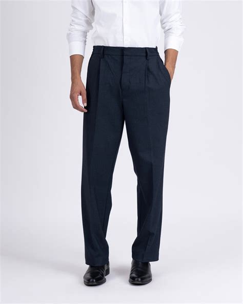 Easy Iron Relaxed Trousers In Blue – TAILORAEDGE