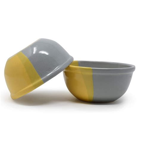The Himalayan Goods Company Ceramic Handmade Soup Bowls (Grey, 350 ml ...