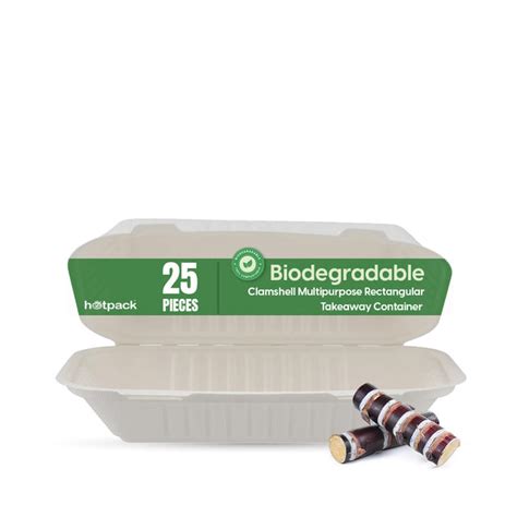 Biodegradable Disposable Rectangular Clamshells | India – Hotpack India