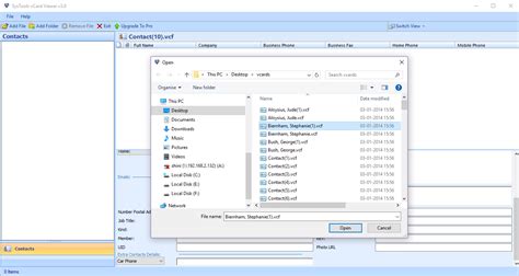 VCF Viewer Tool to Open & View vCard Files – Freeware