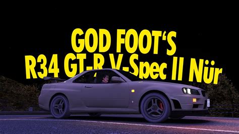 God Foot Skyline R34 GT-R V-Spec II Nür | Initial D Carpack Part 14 # ...
