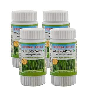 Buy Herbal Hills Wheatgrass Tablets (120 Count Pack of 4) Online at Low ...