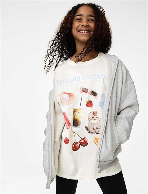 Buy Pure Cotton Weekend Essentials T-Shirt (6-16 Yrs) at Marks & Spencer