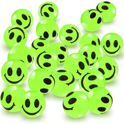 Buy ArtCreativityGlow in The Dark Smile Face Bouncing Balls - Bulk Pack ...