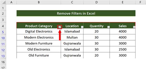 Image result for Excel Remove Filter From One Column