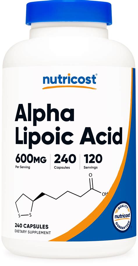 Nutricost Alpha Lipoic Acid 600 mg Vegetarian Capsules, Dietary ...