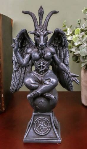 Faux Stone Grey Sabbatic Goat Idol Baphomet Satan India | Ubuy