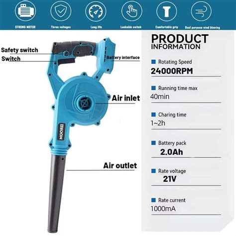 Mini Cordless Leaf Blower For 18V Makita Battery, Vacuum150CFM Up To ...