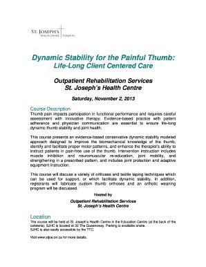 Fillable Online Dynamic Stability for the Painful Thumbdoc Fax Email ...