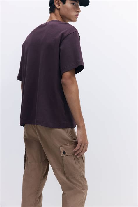 Men’s Beige Regular Fit Cargo trousers | H&M IN