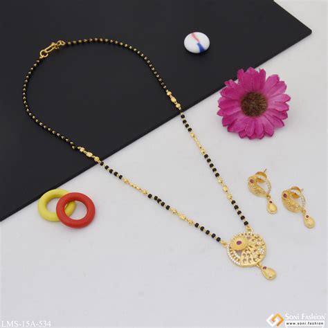 Sparkling Design Gold Plated Mangalsutra Set for Women - Style A534 ...