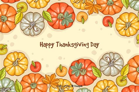 Hand drawn thanksgiving background | Free Vector