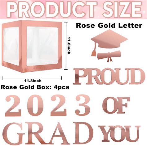 2023 Graduation Party Decorations, 4pcs Rose Gold India | Ubuy