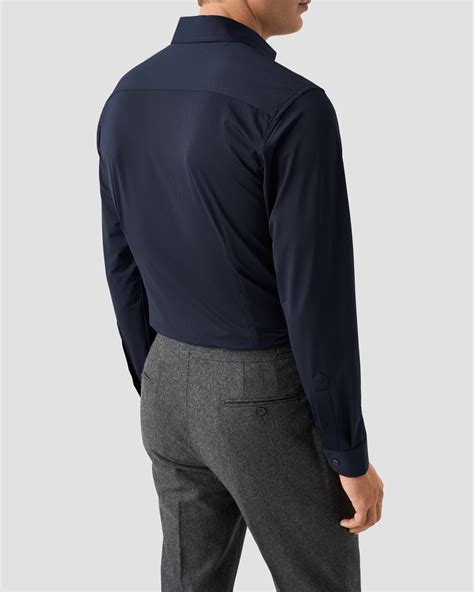 Solid Four-Way Stretch Shirt - Eton