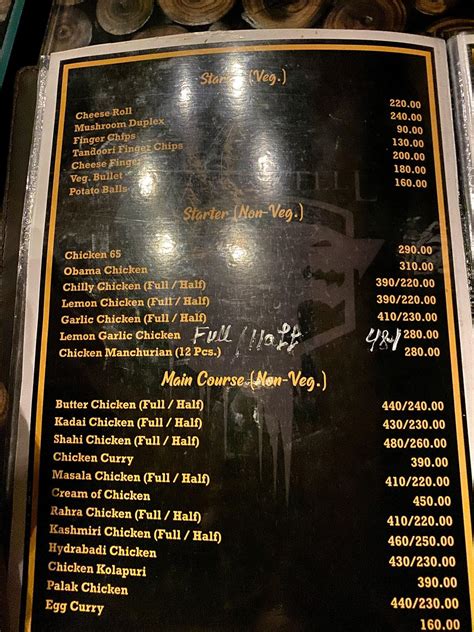 Menu at Hotel Trans Shiva and Restaurant, Bhuntar
