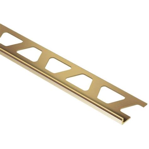 Buy Schiene Solid Brass 1/8 in. x 8 ft. 2-1/2 in. Metal L-Angle Tile ...