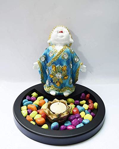 Buy ASSAY Cute Monk Handicraft Idol Decorative Showpiece Tealight and ...