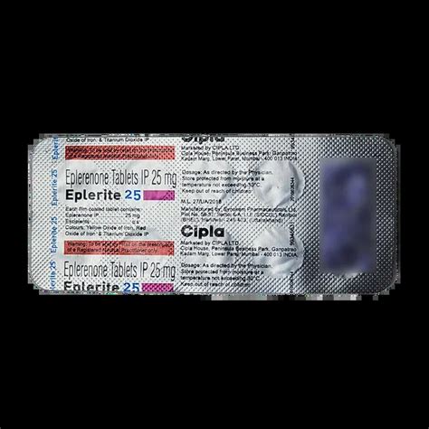 EPLERITE 25MG TABLET 10'S Price, Uses, Side Effects & Substitutes | Medkart