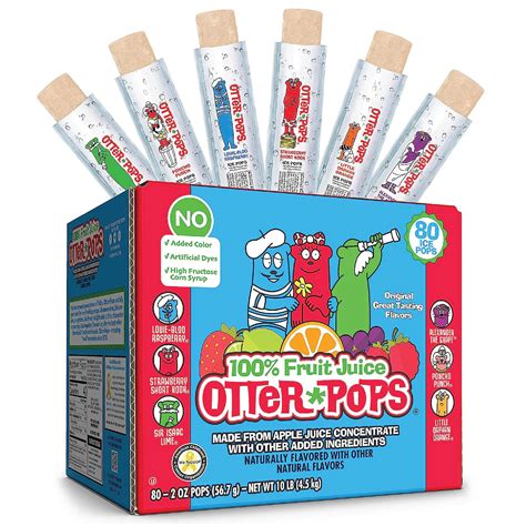 Snapklik.com : Otter Pops Freezer Bars, 100% Fruit Juice Ice Pops ...