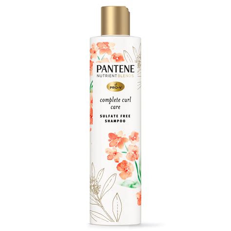 Pantene Sulfate Free Curly Hair Shampoo, Anti Frizz, with Jojoba Oil ...