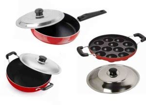 Mercury appam ,kadai lid,kadai lid Non-Stick Coated Cookware Set Price ...