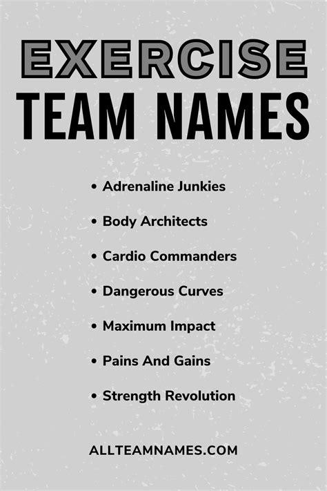 541 Best Fitness Challenge Team Names To Crush The Competition