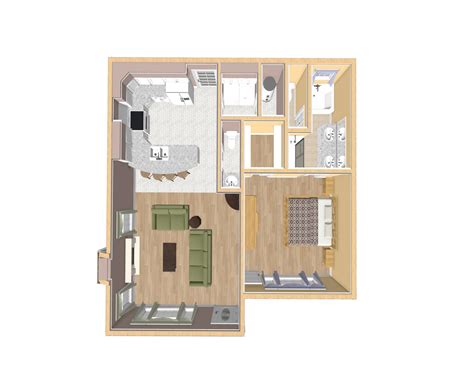 800 Square Foot One Bedroom One Bathroom Floor Plan, One Story Granny ...