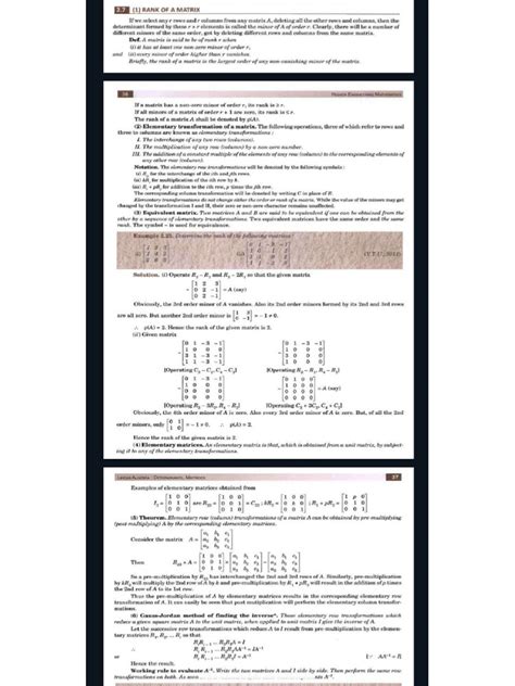 MATRICES & APPLICATIONS | PDF