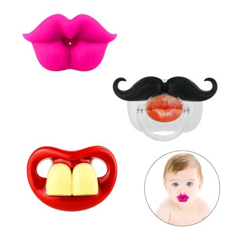 Buy Funny Baby Mustache Pacifier: Cute Baby Pacifiers Designed with ...