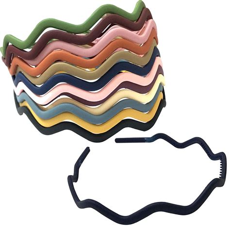 big box 6 piece WAVY HAIR BAND Headband Plastic Simple Headbands for ...