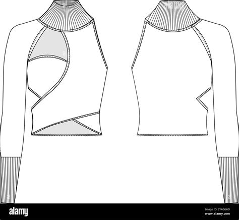 ribbed raglan turtleneck sleeveless one shoulder low-cut sweater blouse ...