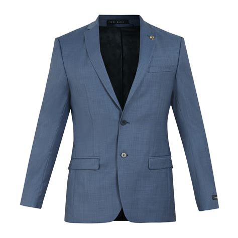 Buy Ted Baker Men Blue Slim-Fit Co-Ord Blazer Online - 782621 | The ...