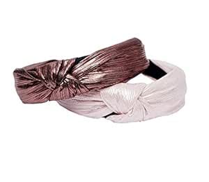 Vogue Hair Accessories Solid Shimmer Fabric Knot Plastic Hairband ...