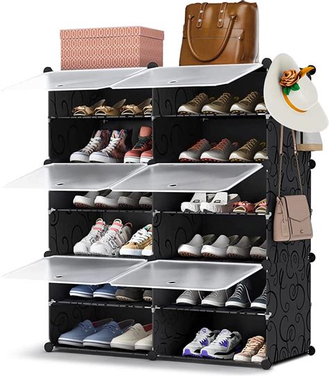 Amazon.com: YIHATA Shoe Rack Organizer 6 Tier Shoe Cabinet 24 Pair Shoe ...